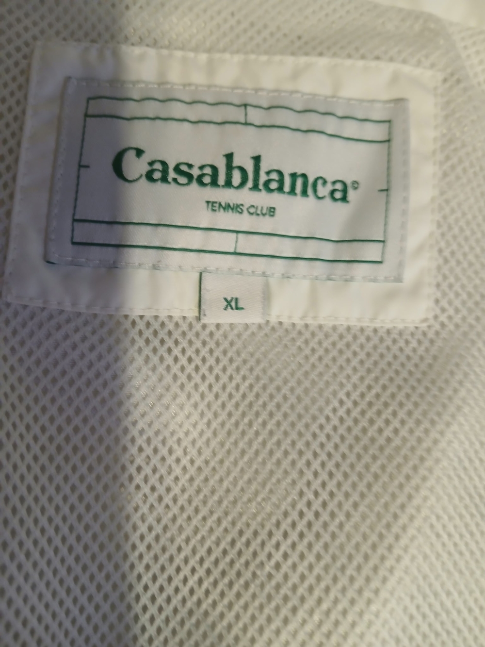 Casablanca Striped Shellsuit Nylon Track Jacket White Blue Mens XL - Picture 3 of 11